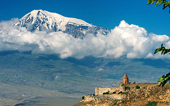 Nature, Clouds, Mountain, Height, Temple, Ararat HD wallpaper