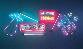 Words, Neon, Welcome, Return HD wallpaper