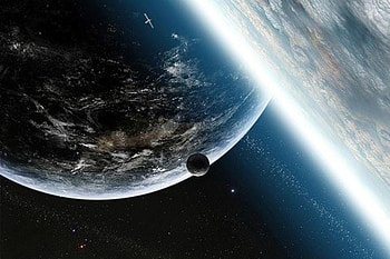 Between worlds, between, worlds, planet, orbit HD wallpaper