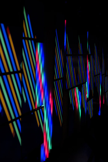 Neon, Dark, Shine, Light, Multicolored, Motley, Stripes, Streaks HD phone wallpaper