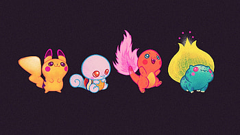Lovely Starter Pokemon Go Art HD wallpaper