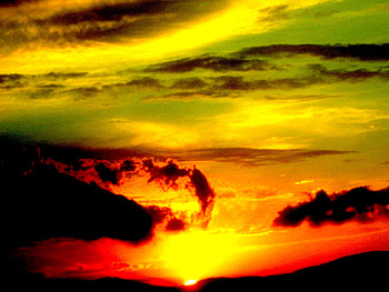 Sunset, nature, sun HD wallpaper