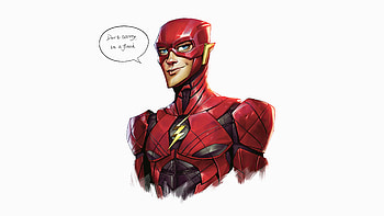 Flash Cartoon Minimal , flash, superheroes, minimalism, minimalist, artist, artwork, digital-art, artstation HD wallpaper