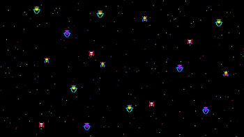 pixel art, video game, galaga HD wallpaper
