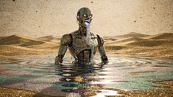 Desert Sentinel — Sci‑Fi Robot, Sci Fi, Robot, Android, Cyborg HD wallpaper