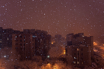 Cities, Winter, Snow, City, Building, View From Above HD wallpaper