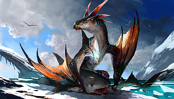 Lunch Time, fantasy, dragon HD wallpaper