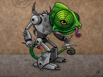 Chameleozoid, 3d, leozoid HD wallpaper