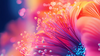 Neon Macro Bloom — Flower, flower, macro HD wallpaper