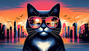A Cool Cat, Cool, Animal, cat, sunglasses HD wallpaper