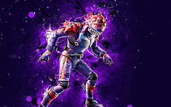 Purple Moisty Merman, , violet neon lights, Fortnite Battle Royale, Fortnite characters, Purple Moisty Merman Skin, Fortnite, Purple Moisty Merman Fortnite HD wallpaper