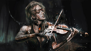 Violinist Of The Deep , violin, artist, artwork, digital-art, artstation HD wallpaper