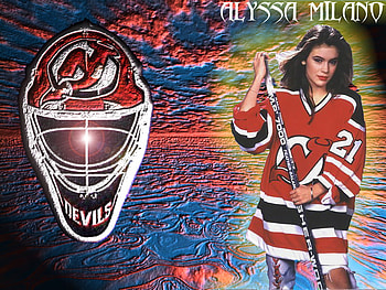 Untitled , alyssa milano, charmed, new jersey devils, nhl HD wallpaper