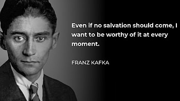 Franz Kafka, Quote salvation, Worthy of, Every moment HD wallpaper