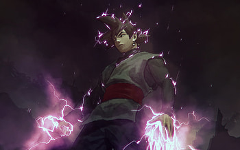 Black goku, anime boy, art HD wallpaper
