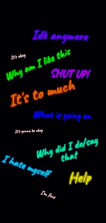 Mental health, neon, line HD phone wallpaper
