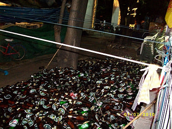beer bottle, bangkok, waste, beer, bottle HD wallpaper