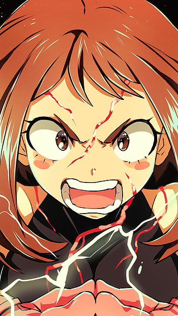 Uraraka ochako, head, nose HD phone wallpaper