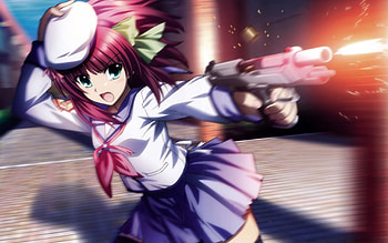 Angel Beats!, Anime girls, Gun, Nakamura Yuri HD wallpaper