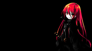 Shakugan No Shana , anime-girl, anime, artist, artwork, digital-art, dark, black, oled HD wallpaper