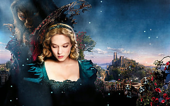 Beauty and the Beast (2014), blue, belle, Lea Seydoux, blonde, girl, actress, la bete, woman, auty and the Beast, Beauty and the Beast, fantasy, le prince, movie, Vincent Cassel HD wallpaper