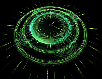 Time clock fractal, Artist HD wallpaper