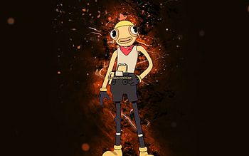 Aura Toona Fish, , orange neon lights, Fortnite Battle Royale, Fortnite characters, Aura Toona Fish Skin, Fortnite, Aura Toona Fish Fortnite HD wallpaper