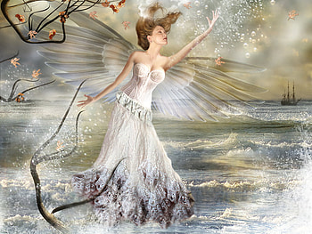 Dreams, girl, abstract, fantasy HD wallpaper