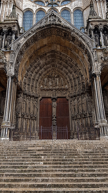Dark ambient music, Mynocturnality, Gothic art, Chartres Cathedral HD phone wallpaper