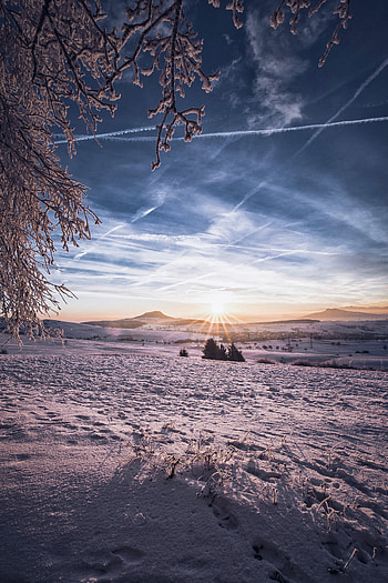 Landscape, Winter, Nature, Sun, Snow, Relief, Hills HD phone wallpaper