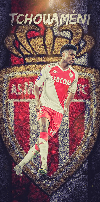 Tchouaméni, ligue1, footballtalent, tchouameni, france, midfielder, mbappe, benyedder, football, asmonaco, ucl HD phone wallpaper