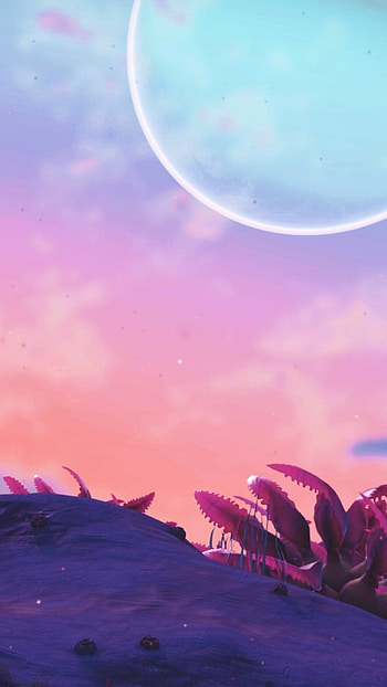 Aesthetic, Pink Blue Background HD phone wallpaper