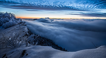 Clouds Winter Sky, nature, clouds, winter, sky HD wallpaper