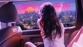 Lost In The Moment, alone, outrun, artist, artwork, digital-art HD wallpaper