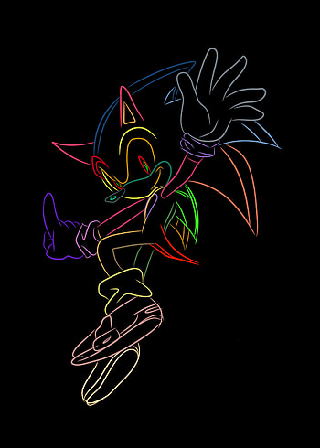 Sonic, magenta, art, colour, sonichedhog, colourful HD phone wallpaper