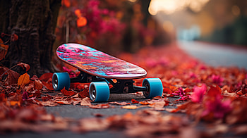 Autumn Skateboard Scene, skateboard, skateboarding, Sports HD wallpaper