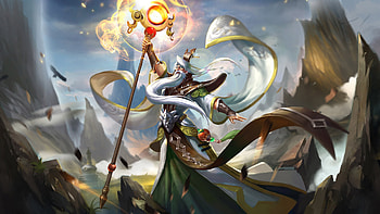 Wizard, warrior, King of Glory, video game HD wallpaper