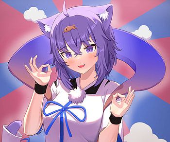 Nekomata Okayu, hololive, Nekomata Okayu, Anime, Virtual Youtuber HD wallpaper