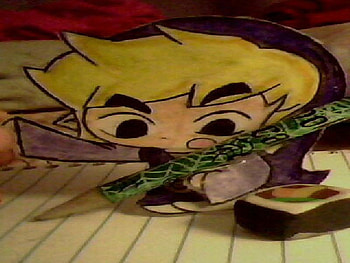 Little Vio Artist!, art, four sword, video games, zelda, eraser, pencil, vio HD wallpaper