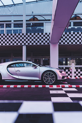 Bugatti, Cars, Side View, Silver, Silvery, Bugatti Chiron HD phone wallpaper