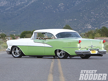 55_Olds, white, custom, gm, green HD wallpaper