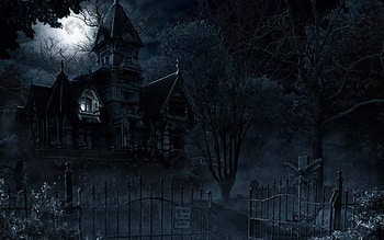Landscape, Houses, Fantasy, Night HD wallpaper