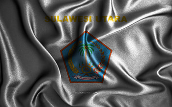 North Sulawesi flag, , silk wavy flags, indonesian provinces, Day of North Sulawesi, fabric flags, Flag of North Sulawesi, 3D art, North Sulawesi, Asia, Provinces of Indonesia, North Sulawesi 3D flag, Indonesia HD wallpaper