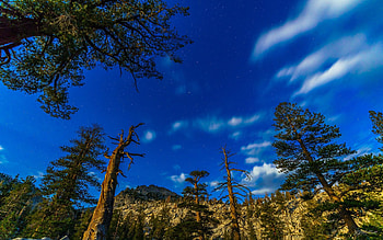 Kaiser Wilderness of the Sierra Nevada Range, Fresno, County California, forest, hills, clouds, trees, autumn, sky, usa HD wallpaper