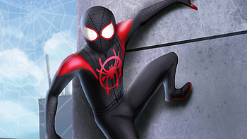 Spider Man Miles City , spiderman, superheroes, artwork, artist, pixiv HD wallpaper