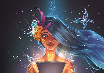 Magic girl, Girly, Angel, Fantasy, Art HD wallpaper