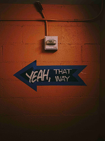 Arrow, Words, Wall, Path, Inscription, Pointer, Way HD phone wallpaper