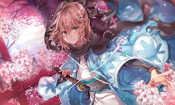 Sakura saber, cherry blossom, warrior, fate series HD wallpaper
