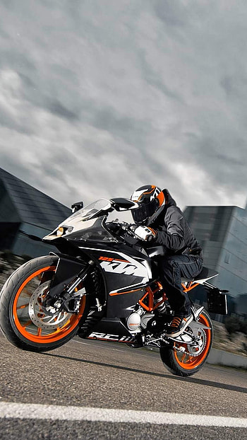 Ktm Rc 200, KTM, Bike Rider HD phone wallpaper