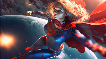 Supergirl Flying In Space, supergirl, superheroes, cosplay, artist, deviantart HD wallpaper